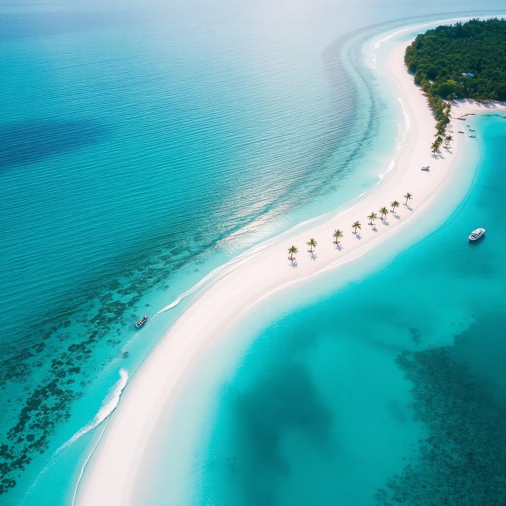 Aerial view of a Montego Bay beach